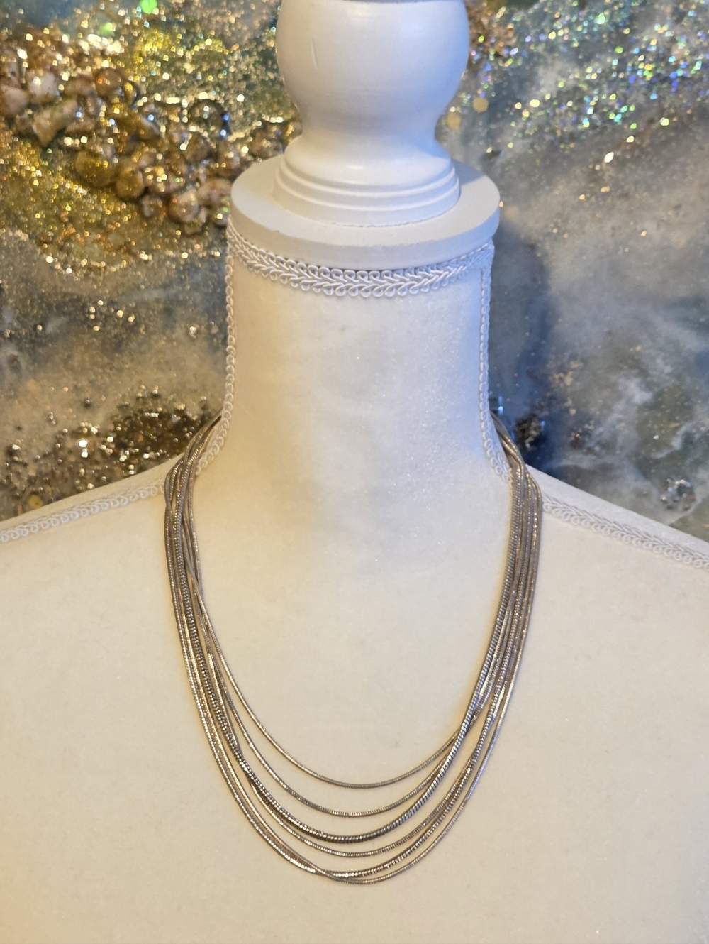 The Limited Multi-Strand Silver Tone Layered Necklace